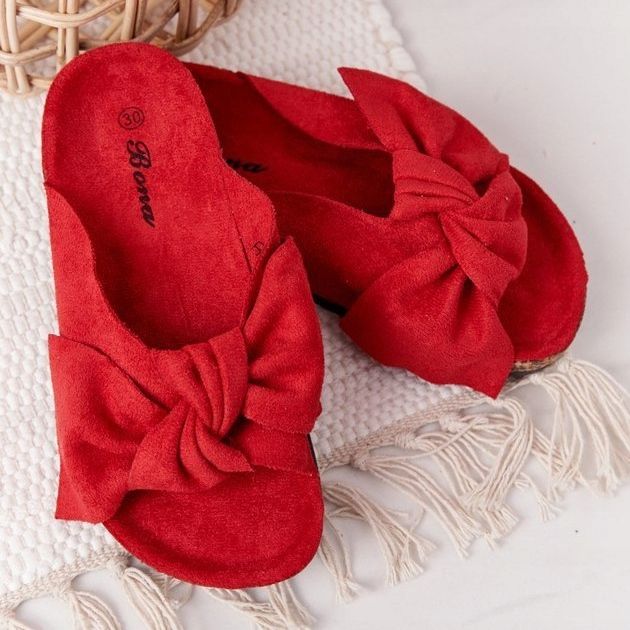 PB2 Gyermek piros kis Wendy papucs 1