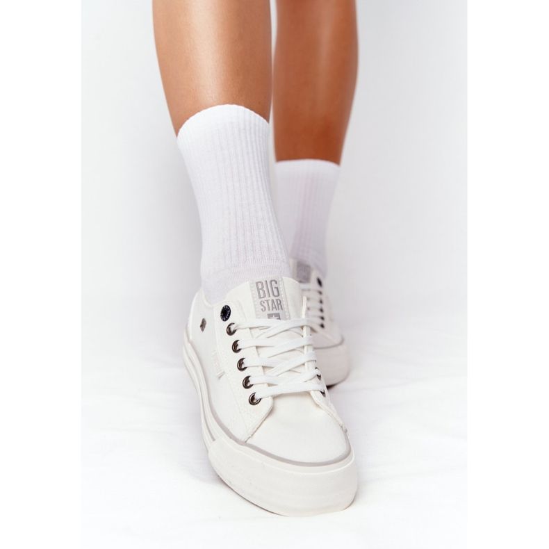 Női cipők a Big Star HH274052 fehér platformon 2