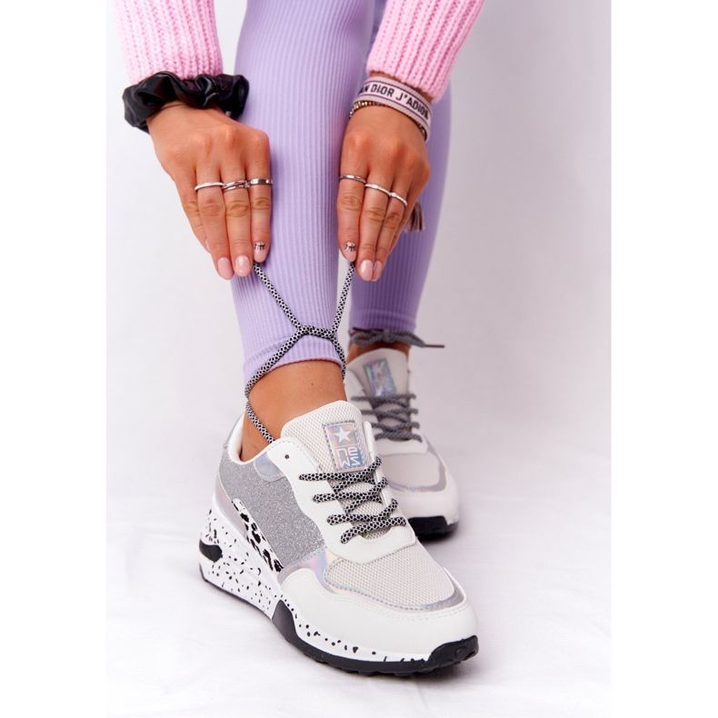 NEWS Női ék cipők Fehér, Brocade Avery 2