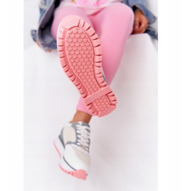 Bőr sportcipő a platformon GOE HH2N4008 Fehér sokszínű 1