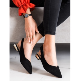 Filippo Fekete szandál nyitott sarokkal 1