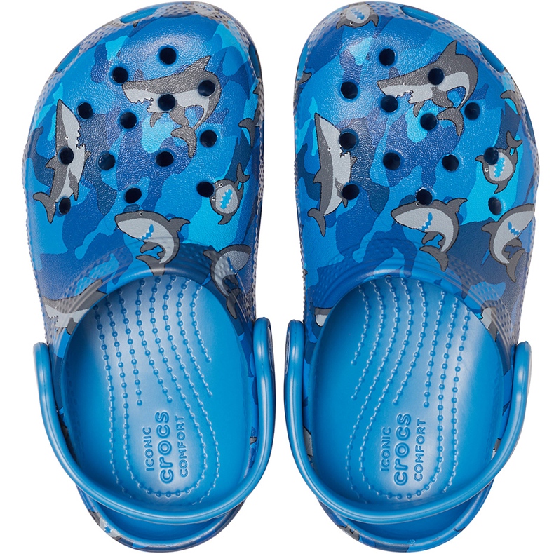 Crocs Kids Classic Shark Clog kék 206147 4KI 1