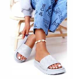 Big Star Női papucs a nagy csillagon HH274688 szürke platform 1