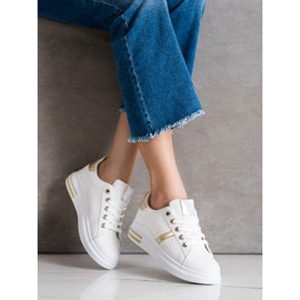 SHELOVET Sportcipők fehér aranysárga 1