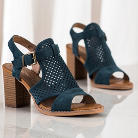 Evento Áttört szandálok tavasszal sokszínű kék zöld 1