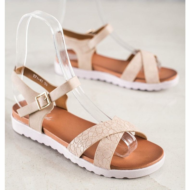 Weide Bézs szandál Eco bőrrel 1