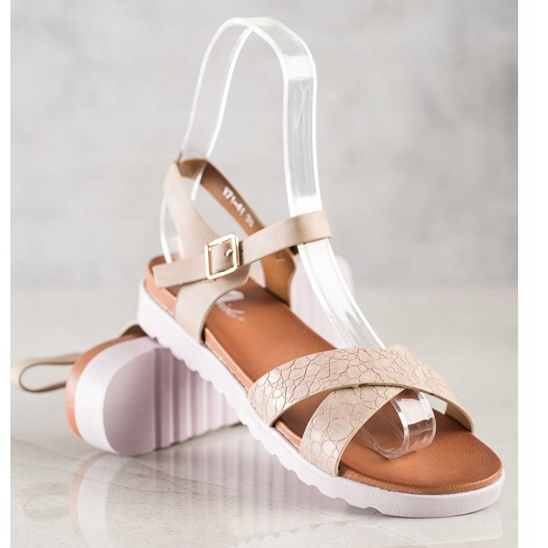 Weide Bézs szandál Eco bőrrel 2