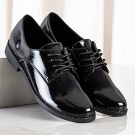 SHELOVET Klasszikus fűzős cipő fekete 1