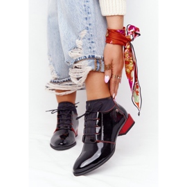 Bőrcsizma Maciejka 04744-16 Fekete-piros csizma 2