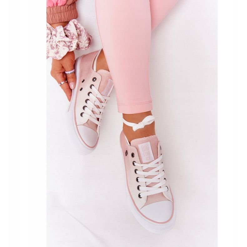 Női cipők Big Star HH274127 Ombre Pink fehér rózsaszín 2