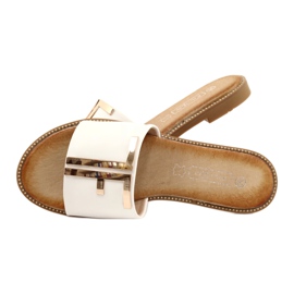 Filippo Divatos női fehér és arany papucs 4