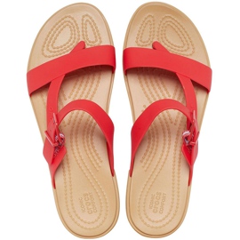 Crocs női papucs Tulum Toe Post piros 206108 8C1 1