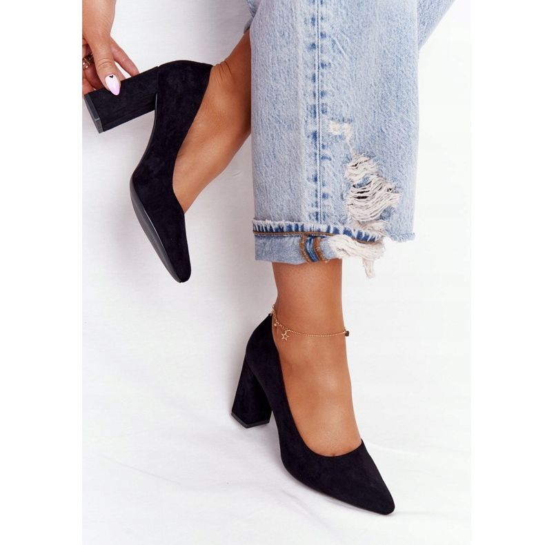 Suede szivattyúk egy rúdon Sergio Leone PB216 fekete 1