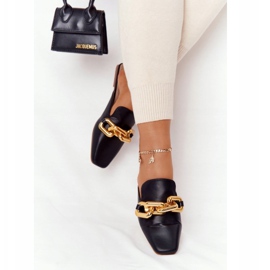 PS1 Fekete Call On Me papucs felsőrésszel és lánccal aranysárga 2 PS1 Fekete Call On Me papucs felsőrésszel és lánccal aranysárga 2