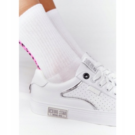 Női bőr cipők Big Star HH274075 fehér és ezüst 1