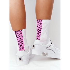 Női bőr cipők Big Star HH274075 fehér és ezüst 2