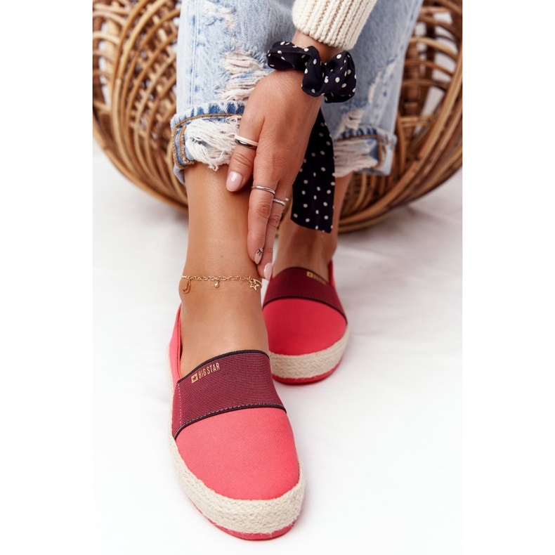 Piros espadrilles fonott talpon Big Star HH274478 1 Piros espadrilles fonott talpon Big Star HH274478 1