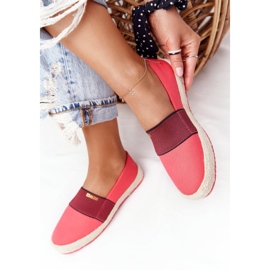 Piros espadrilles fonott talpon Big Star HH274478 2
