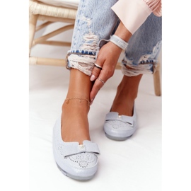 Rio Flore Bőr környezetbarát kék balerinák 1