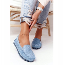 Rio Flore Környezetbarát Bőr Cipők Kék 1