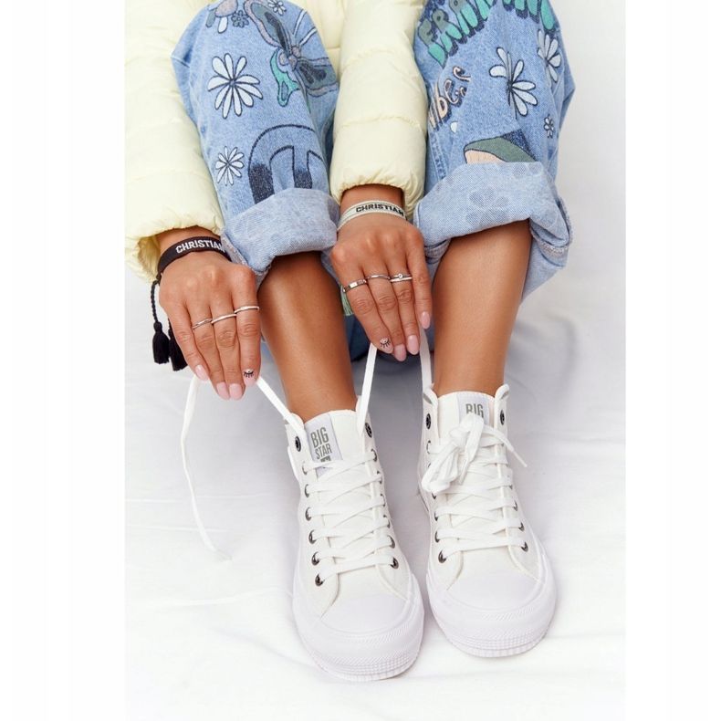 Női magas tornacipő Big Star HH274149 Fehér 1