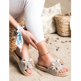 Seastar Papucs a platformon kagylóval bézs szürke 1