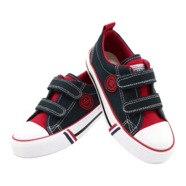 American Children's American Club LH62 Navy Blue cipők piros sötétkék 3
