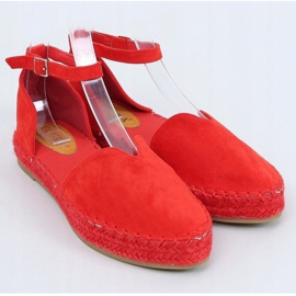 Espadrillák nőknek piros vágással 1219 Piros 1