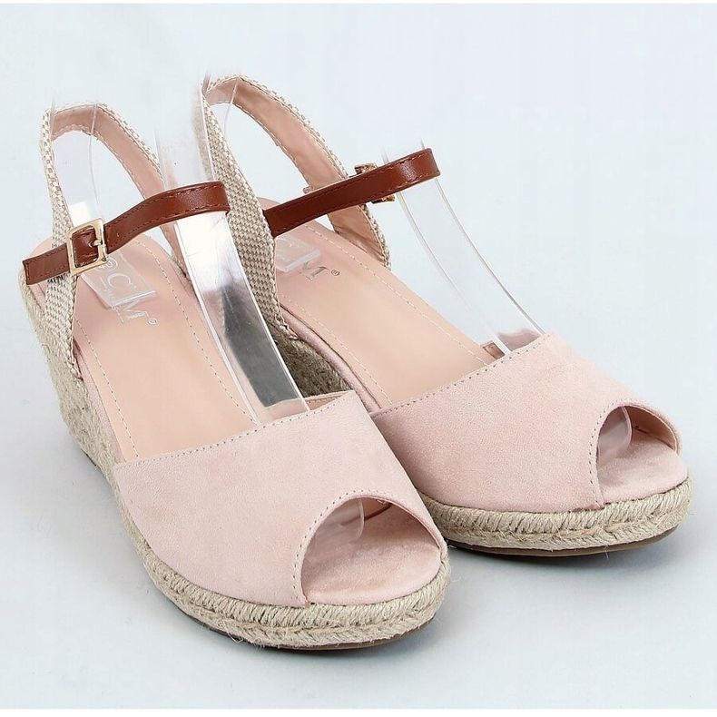 Nyitott orrú espadrilles bézs 77-207 Akt barna 1 Nyitott orrú espadrilles bézs 77-207 Akt barna 1