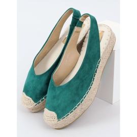 Zöld espadrilles nyitott sarokkal M-518 Green 1