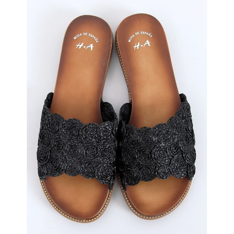 Fekete női fekete papucs H006 Fekete 1