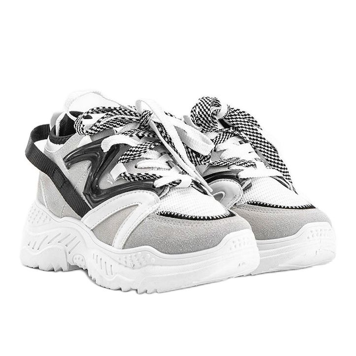 Szürke cipők vastag Aracela talpon 1