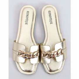 Arany HY23-01 Arany papucs lánccal aranysárga 1 Arany HY23-01 Arany papucs lánccal aranysárga 1