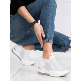 ARTIKER Wedge Slip-On Cipők fehér ezüst szürke 2