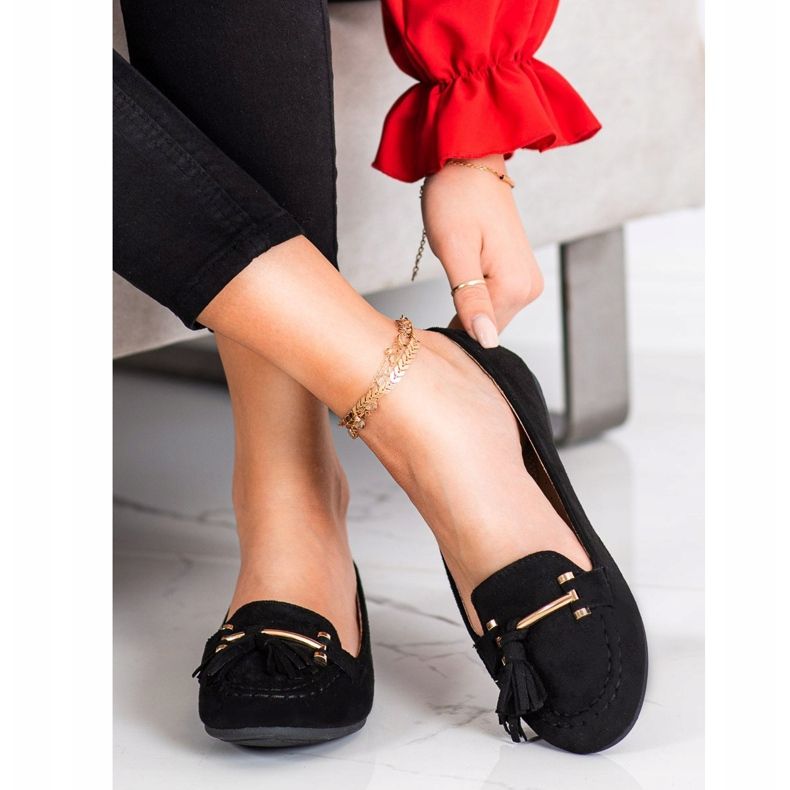 Kayla Divatos cipók fekete aranysárga 1