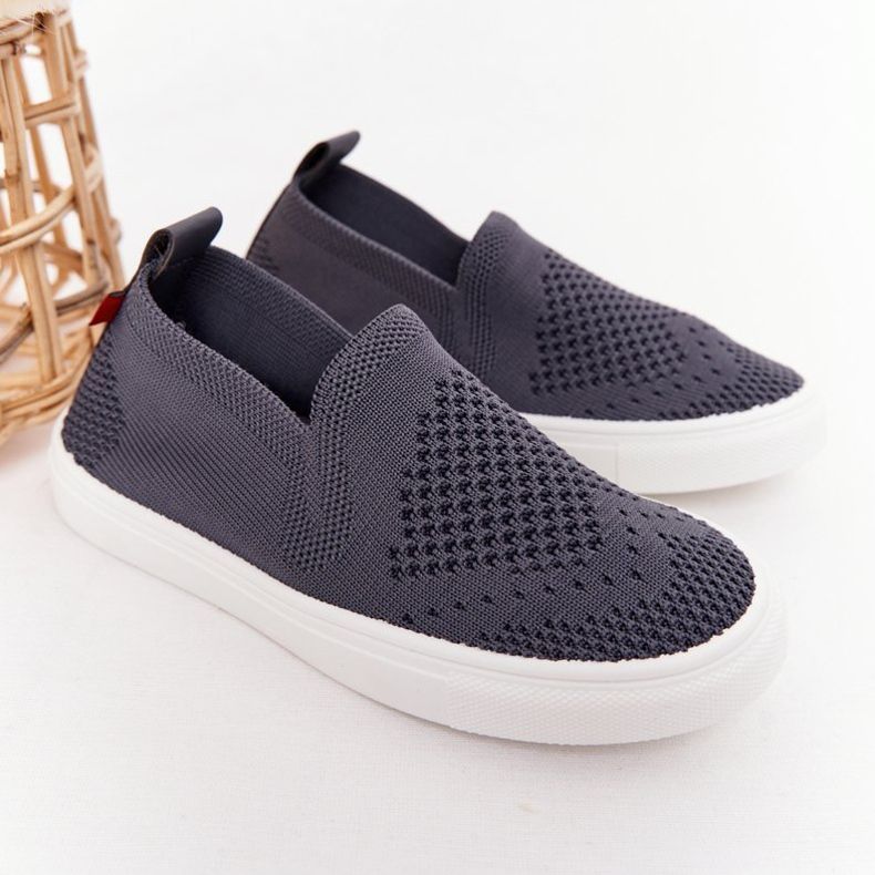 Gyermek csúszós Big Star HH374104 szürke csúszós cipők 2