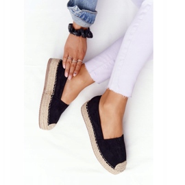 Espadrilles A Szalma Platform Fekete Autópálya 1