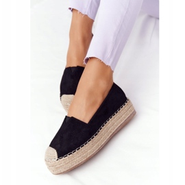 Espadrilles A Szalma Platform Fekete Autópálya 2