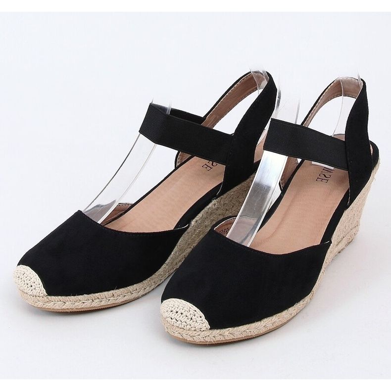 Fekete Espadrilles ékeken 9R50 Fekete 1