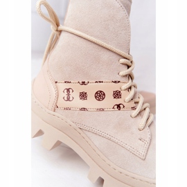 Lewski Shoes Velúr csizma Workery Lewski Cipő 2942-0 Light Beż bézs 1