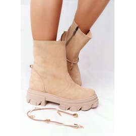 Lewski Shoes Velúr csizma Workery Lewski Cipő 3006-0 Homok bézs sokszínű 1