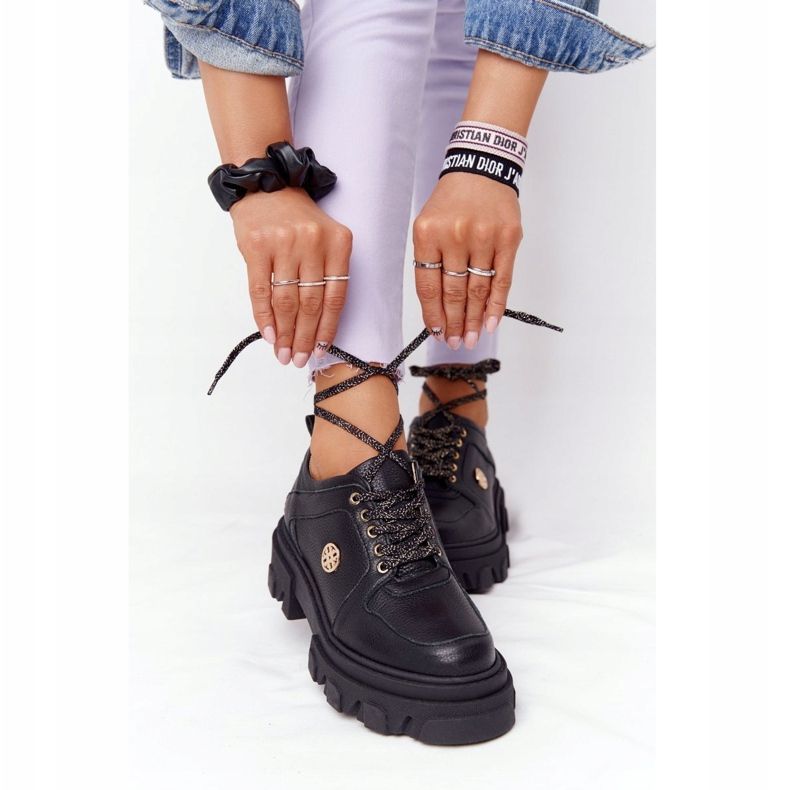 Lewski Shoes Bőr Oxfords Lewski Cipő 3011-0 Fekete 1