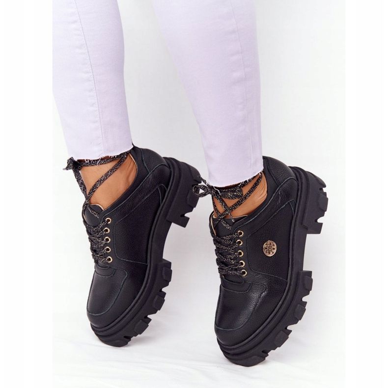 Lewski Shoes Bőr Oxfords Lewski Cipő 3011-0 Fekete 2