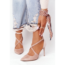 PV3 Elegáns Velúr Stilettos Visconi 7400 Pink rózsaszín 1