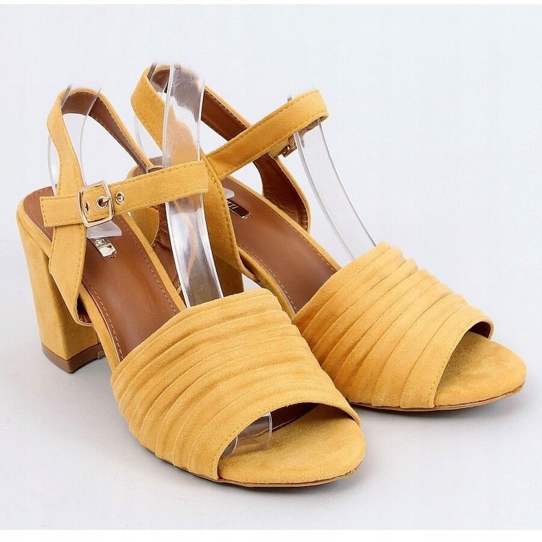 Magas sarkú szandál méz 1L-19267 Sárga 1