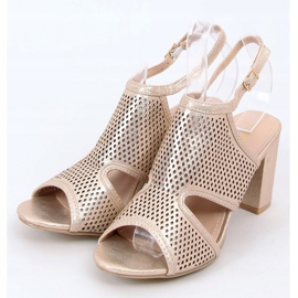 Arany magas sarkú szandál F1877 Arany aranysárga 1