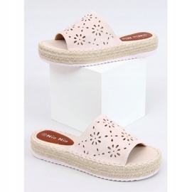 Bézs áttört papucs espadrilles 99-62A Bézs 1 Bézs áttört papucs espadrilles 99-62A Bézs 1