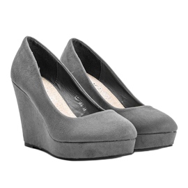 BM Szürke öko-velúr szivattyúk az ék Karilla 1