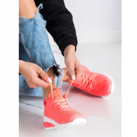 SHELOVET Áttört sportcipő narancs 1