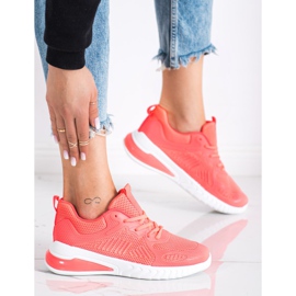 SHELOVET Áttört sportcipő narancs 2